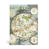 Carnet flexis planisphere celeste - mini - ligne - 176 p.