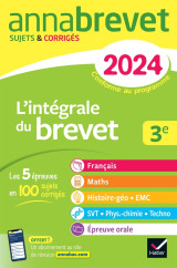 Annales du brevet annabrevet 2024 l'intégrale du brevet 3e (tout-en-un)