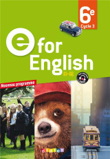 E for english : anglais  -  6eme