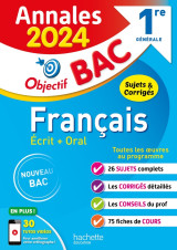 Annales objectif bac 2024 - français 1res