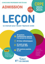 Lecon - crpe 2023-2024 - le manuel pour reussir l'epreuve orale - concours professeur des ecoles - m