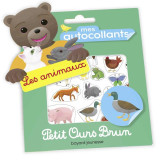 Mes autocollants petit ours brun - les animaux