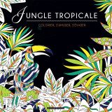 Black coloriage - jungle tropicale