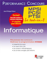 Informatique 1re annee mpsi, pcsi, ptsi - le tout-en-un