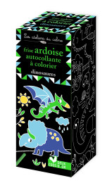 Frise ardoise autocollante à colorier - dinosaures