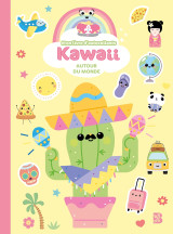 Kawaii livre d'autocollants autour du monde