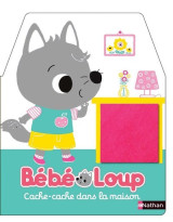 Bébé loup cache-cache dans la maison