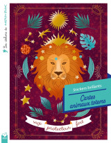 Les ateliers de marion blanc - stickers brillants - cartes animaux totem - pochette avec accessoires