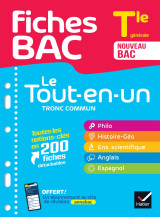 Fiches bac - le tout-en-un tronc commun tle générale (toutes les matières) - bac 2025