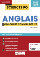 Sciences po - anglais - concours commun des iep 2025-2026