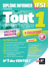 Tout le semestre 1 en fiches mémos - dei ifsi - 6e édition - révision et entraînement