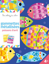 Gommettes métallisées poissons d'avril - pochette avec accessoires