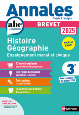 Annales brevet histoire géographie enseignement moral et civique 2025 - corrigé