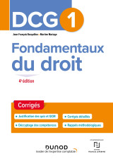 Dcg 1 fondamentaux du droit - corrigés - 4e éd.