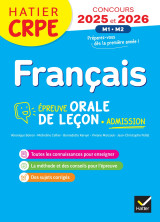 Français - crpe 2025 - epreuve orale d'admission