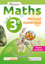 Manuel numérique iparcours maths cycle 4 vol. 3e (dvd enseignant monoposte) 2016