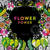 Black coloriage flower power