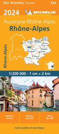 Carte régionale rhône-alpes 2024