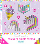 Stickers pixels strass kawai - mini boîte avec accessoires