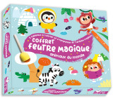 Coffret feutre magique - 5 tableaux à colorier et tamponner - coffret avec accessoires