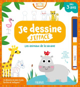 Je dessine, j'efface   les animaux de la savane (petites pousses)