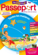 Passeport - du cm2 à la 6e (10-11 ans) - cahier de vacances 2022