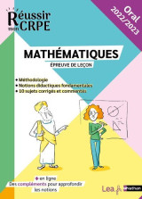 Réussir le concours : épreuve orale - leçon mathématiques - 2022