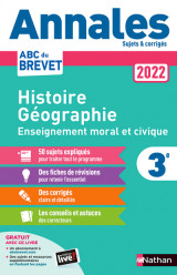 Annales brevet 2022 - histoire géographie enseignement moral et civique - corrigé