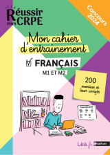 Mon cahier d'entrainement français - m1 m2 - concours 2023 et 2024