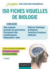 150 fiches visuelles de biologie - 3e éd. - concours as-ap, psychomotricien, ergothérapeute, manipul