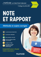 Note et rapport - méthode et sujets corrigés - catégories a et b - 2021