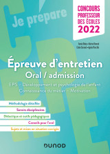 Concours professeur des écoles 2022 - épreuve d'entretien - oral / admission