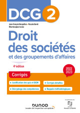 Dcg 2 droit des sociétés et des groupements d'affaires - corrigés 2022-2023