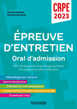 Concours professeur des écoles - épreuve d'entretien - oral d'admission - crpe 2023