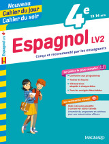 Espagnol 4e - cahier du jour cahier du soir