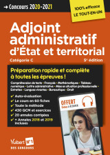 Concours adjoint administratif d'etat et territorial - préparation rapide et complète à toutes les épreuves !