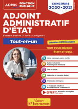 Concours adjoint administratif d'état - catégorie c - tout-en-un - annales 2019 incluses