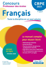 Crpe - concours professeur des écoles - français - le manuel complet pour réussir l'écrit en un seul volume - annales 2020 offertes