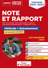 Note et rapport - méthode et entraînement intensif - 40 annales corrigées - catégories a et b