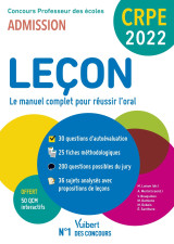 Crpe - concours professeur des écoles - leçon en français et maths - le manuel complet pour réussir l'oral