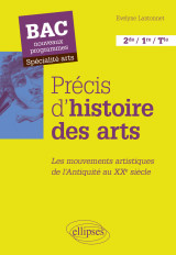 Précis d'histoire des arts. les mouvements artistiques, de l'antiquité au xxe siècle - bac nouveaux programmes - spécialité arts