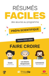 Résumés faciles des oeuvres au programme - prépas scientifiques thème 2023-2024