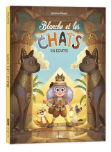 Blanche et les chats  en égypte