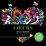 Bloc de coloriage black premium - coeurs