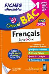 Objectif bac 2026 fiches détachables français 1res stmg - sti2d - st2s - stl - std2a - sthr