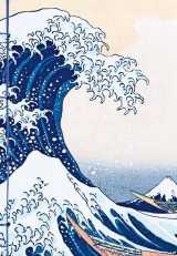 Carnet hazan hokusai, la grande vague de kanagawa 18 x 26 cm (papeterie)