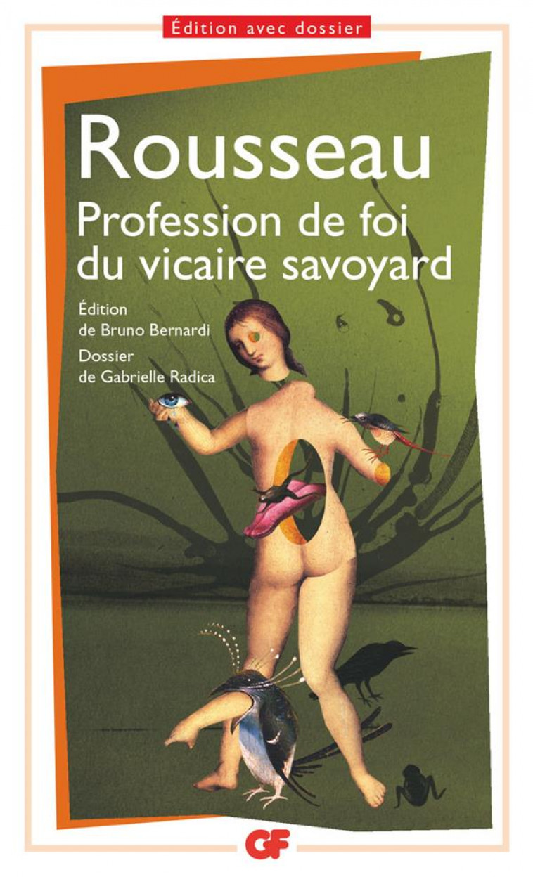 PROFESSION DE FOI DU VICAIRE SAVOYARD - ROUSSEAU J-J. - FLAMMARION