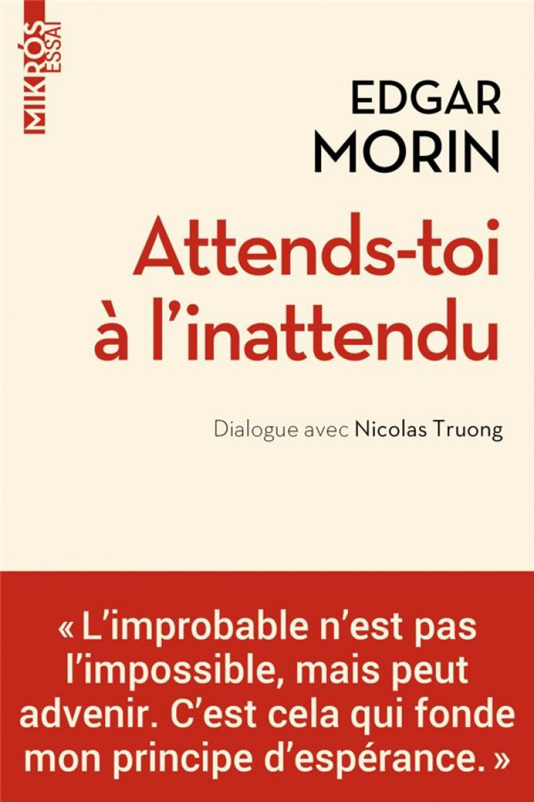 ATTENDS-TOI A L'INATTENDU - MORIN/TRUONG - AUBE NOUVELLE