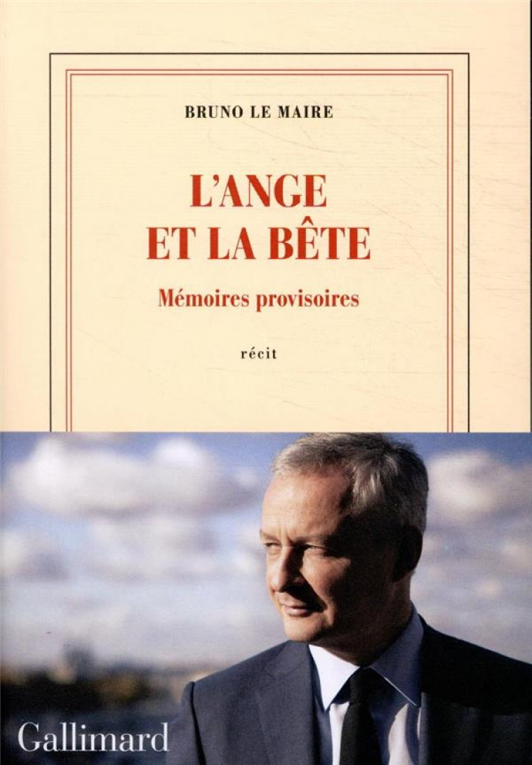 L-ANGE ET LA BETE - MEMOIRES PROVISOIRES - LE MAIRE BRUNO - GALLIMARD