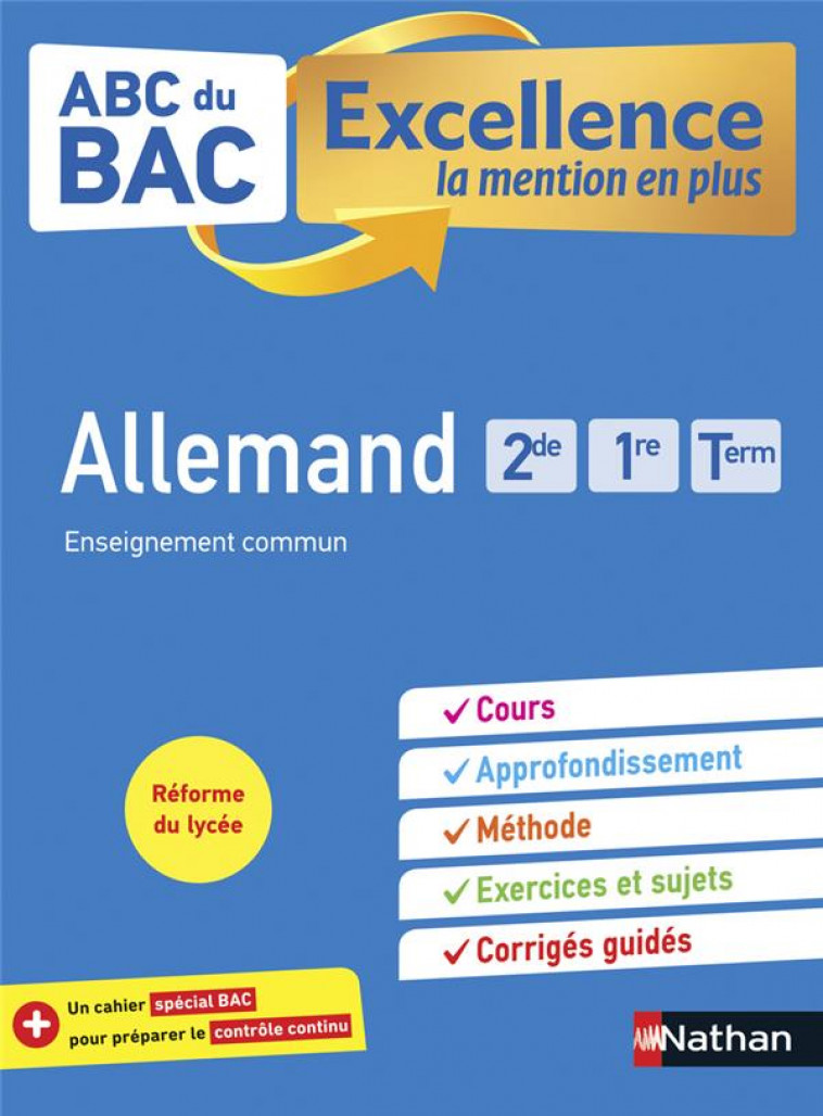ABC BAC EXCELLENCE ALLEMAND 2DE , 1RE, TERM - BRUNET/KEUNEBROEK - CLE INTERNAT